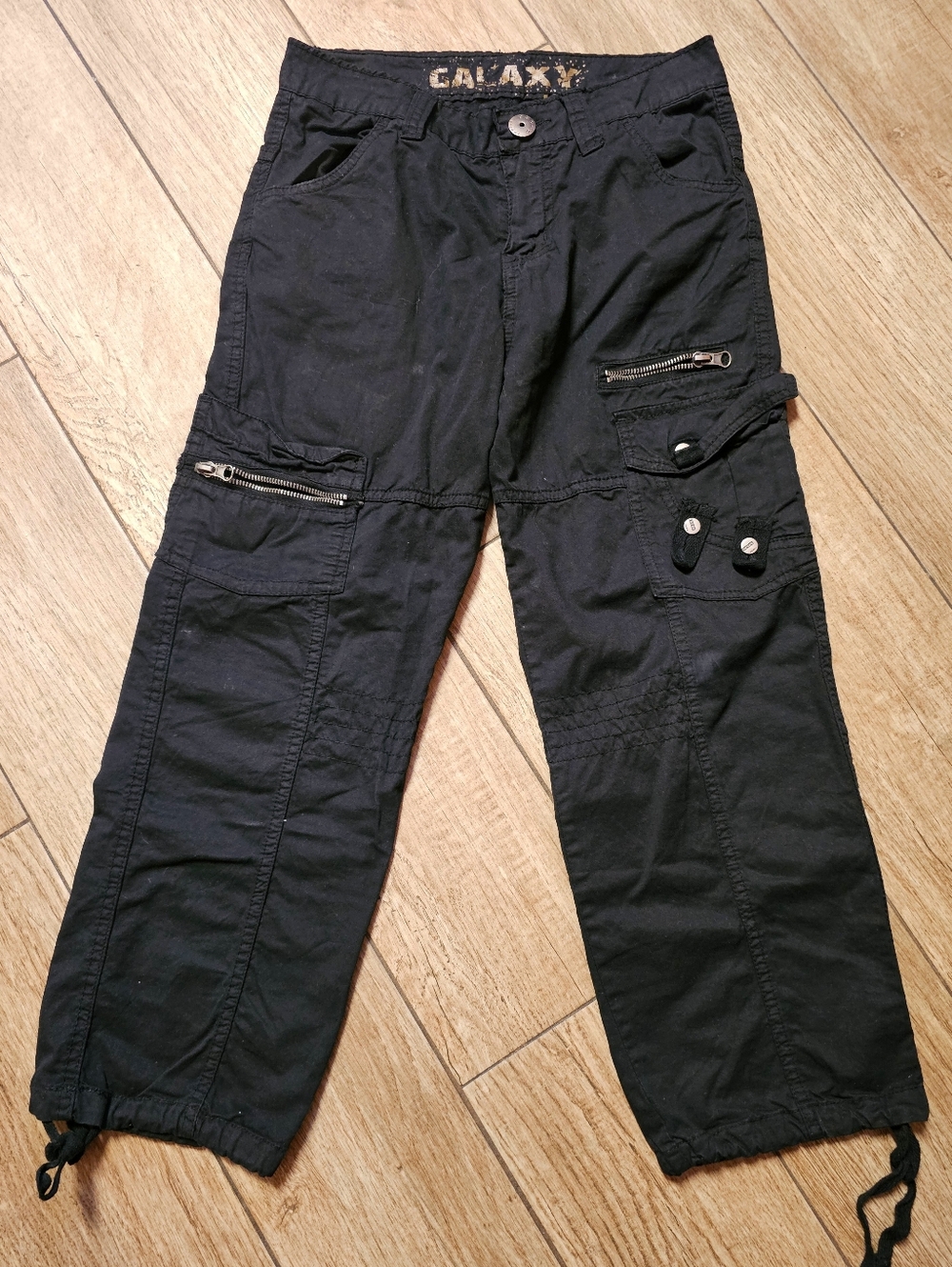 Galaxy By Harvic Black Men's Cargo Pants with Zip Pockets